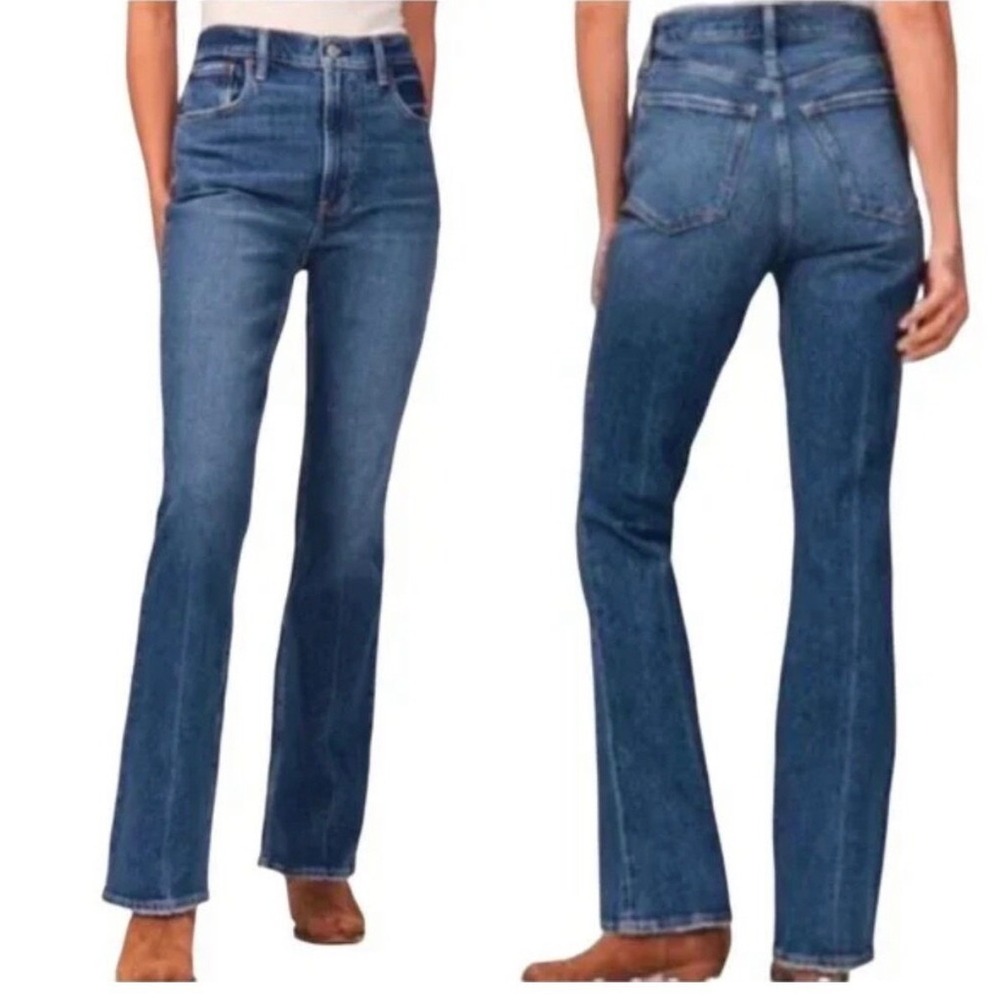 Abercrombie & Fitch The 70s Vintage‎ Flare Ultra High Rise Jeans Blue 26 Short